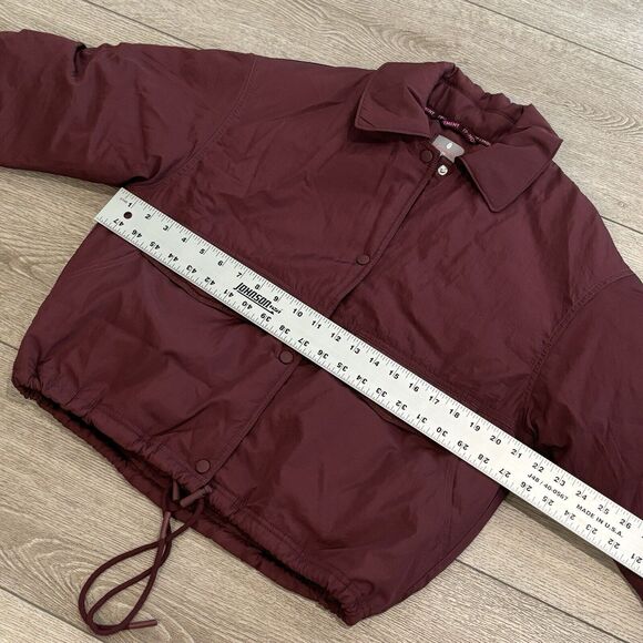 Free People Movement FP Off the Bleachers Coaches Wine Purple Jacket XS - Picture 11 of 15